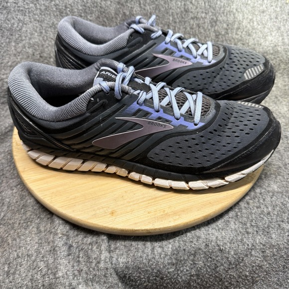 Brooks Shoes Womens Size 12 Black Gray Purple Ariel 18 Running Support Stability - Picture 3 of 8